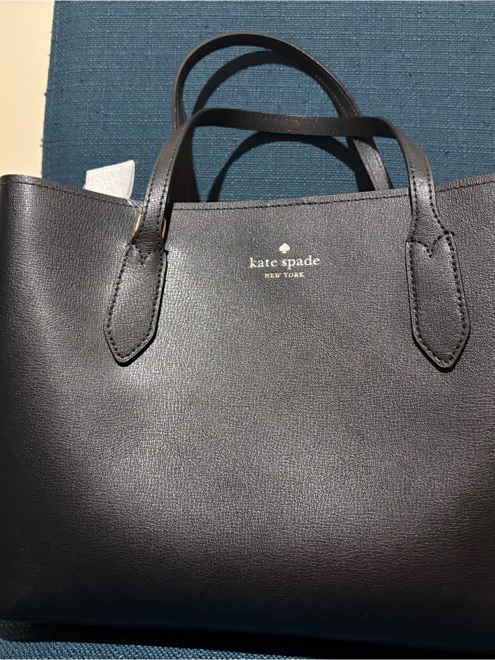 kate spade black leather tote